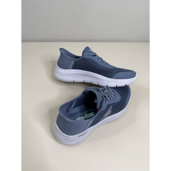 SKECHERS 7.5 Go Walk Flex Grand Entry Light Blue Womens Slip On Sneakers EUC - Picture 6 of 9